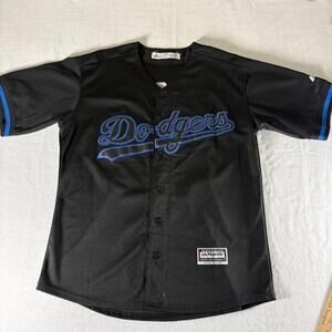 Majestic Black and Blue Baseball Jersey